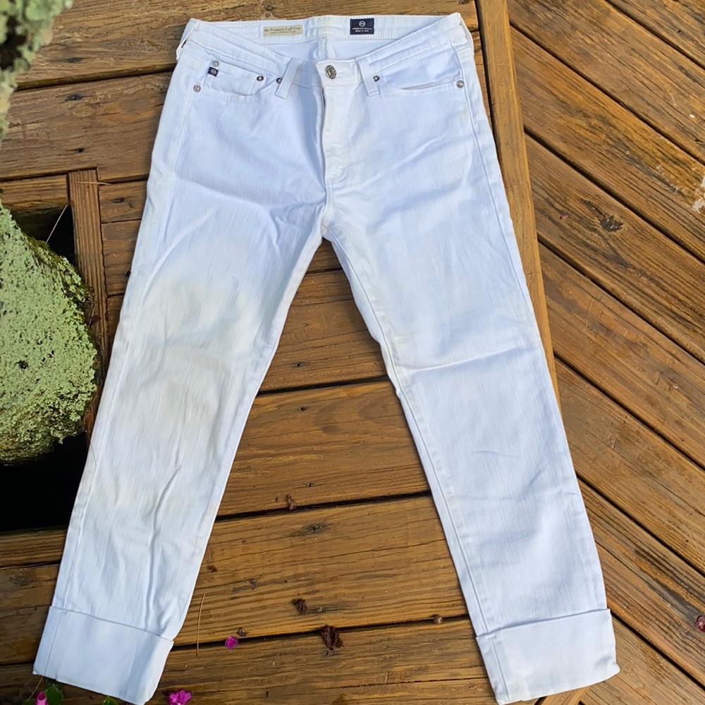 AG White Cropped Jeans